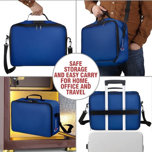 Fireproof Document Bag with Lock (17 x 11.8 x 5 inch) - Image 7