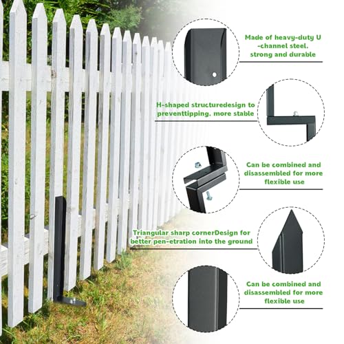 Heavy Duty Steel Fence Post Repair Kit, 32 Inch Long | Home Repair - Image 4