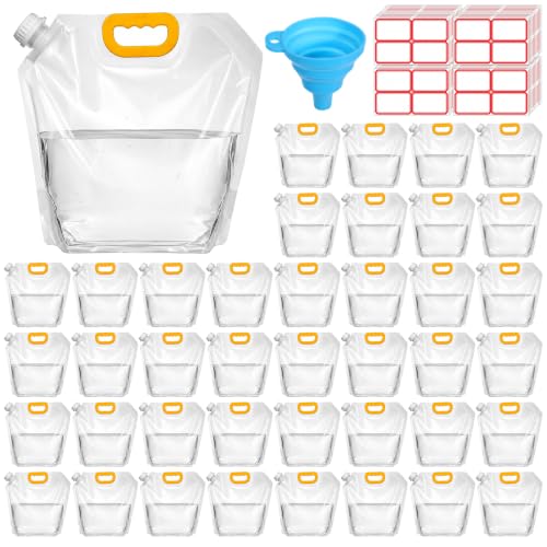 36Pcs 1.3Gallon Collapsible Water Storage Bag with Funnel - Image 2