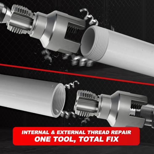 2PCS Pipe Threading Tool, 1/2" & 3/4" Dual-Function | Plumbing Fix - Image 5