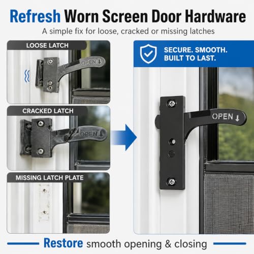 RV Screen Door Latch Right Hand, Replacement Handle Kit - Image 8