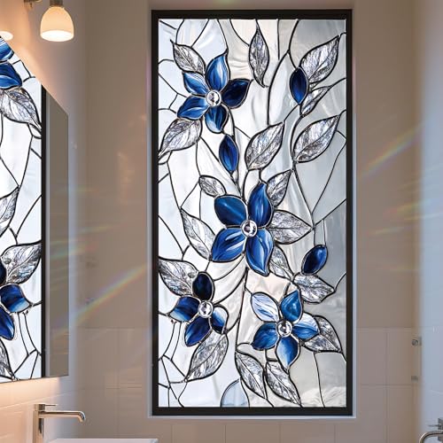 Stained Glass Window Privacy Film Static Cling - Rainbow | Home Repair - Image 2