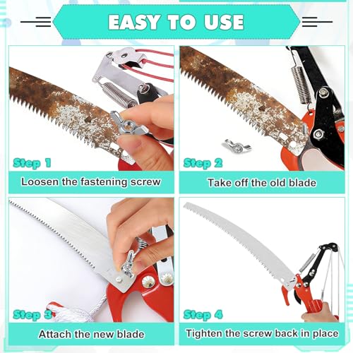 12"Pole Pruner Saw Blade Replacement 3-Sided Sharpened - Image 5