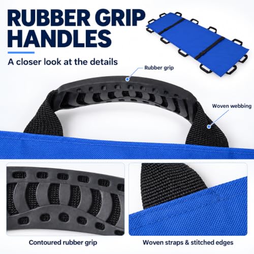 Portable Vet Dog Stretcher Gurney with 12 Rubber Handles, 400 lbs - Image 4