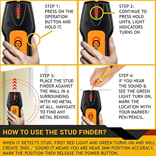 Stud Finder & Multifunction Device (Laser Level line, Leveler - Image 6