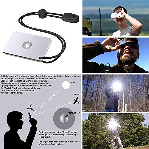 Outdoor SOS Reflective Signal Mirror Survival Tool | Travel Essentials - Image 4