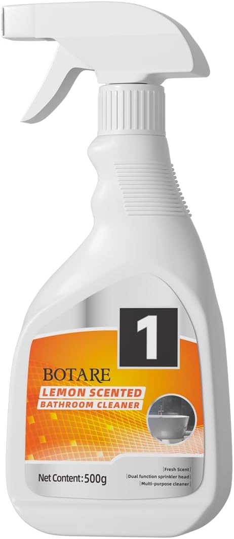 Bathroom Cleaner Spray - Removes Soap Scum, Hard Water Stains - All-Purpose Shower, Tub, Toilet, Tile, Sink and Fixtures Alternative - Fresh Scent, 17.9 oz (1-Bottle Pack with 1 Nozzles)