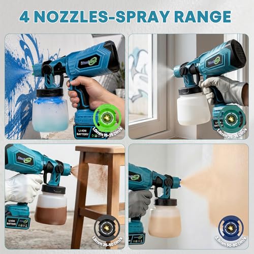 Cordless Paint Sprayers, 650W Battery Powered Paint Gun | Home Repair - Image 7