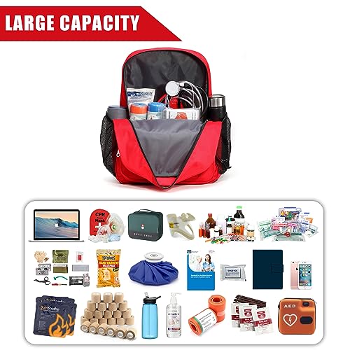Gatycallaty First Aid Backpack Emergency Medical Empty - Image 5
