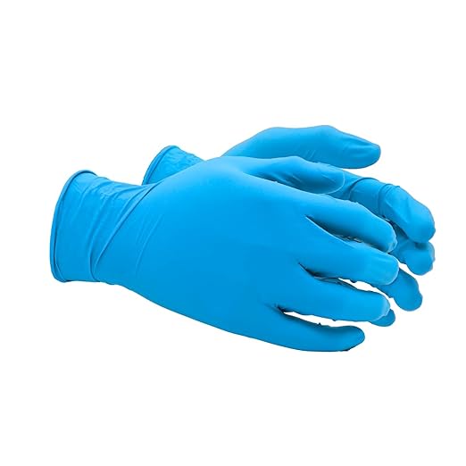 SHOWA 8005PF Sustainable EBT Latex-Free, Powder-Free, Nitrile Disposable Single Use Safety Gloves, 8 Mil, 9.5" Length, Small (1 Box/50 Gloves)