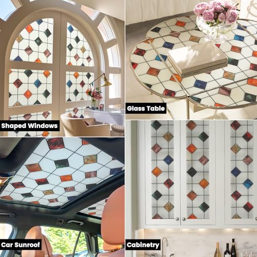 DKTIE Window Privacy Film Frosted Glass Static Cling 23.6in X - Image 7