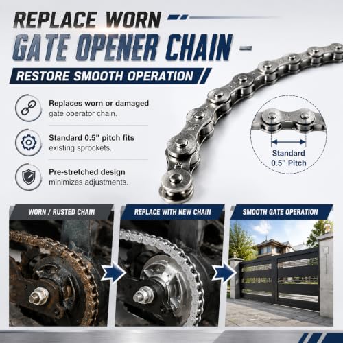 30ft #41 Roller Chain Compatible with Gate Openers, Garage Door - Image 3
