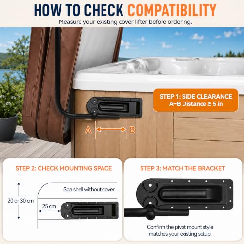 Spa Cover Lifter Accessories, 2 Sets Hot Tub Cover Lifter - Image 6