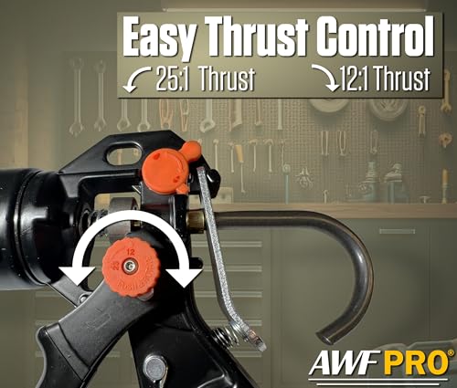 AWF PRO 10 oz Dual Thrust Caulk Gun, 25:1 or 12:1 Thrust Ratio - Image 5