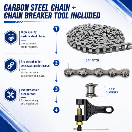 30ft #41 Roller Chain Compatible with Gate Openers, Garage Door - Image 6