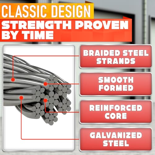 Garage Door Cables for 8 Ft Door, 9 Ft 7 in Galvanized Steel - Image 6