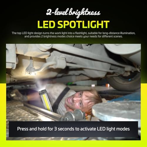 WARSUN Rechargeable COB LED Work Light-Magnetic Hands-Free - Image 7