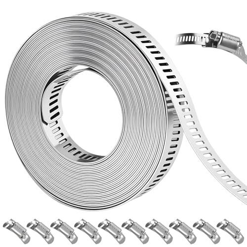 16 FT DIY Hose Clamps Assortment Kit,304 Stainless Steel - Image 2