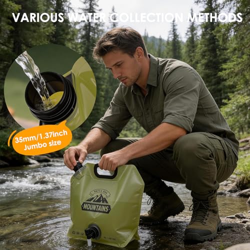 4 Pack Collapsible Water Container 2.1 Gallon, Dual-Port - Image 8