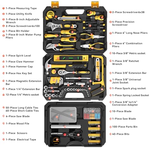 328 Piece Tool Kit for Home,Hand Repair Tool Set - Image 4