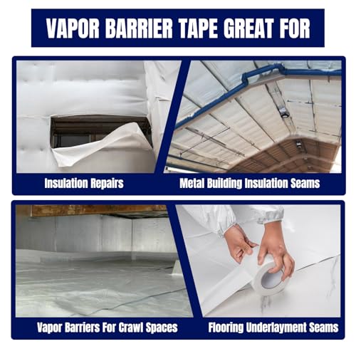 Vapor Barrier Tape, 6" Wide x 180' Long 4Roll - Image 8