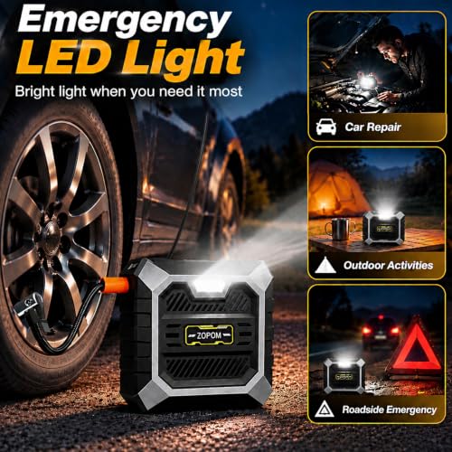 Tire Inflator Portable Air Compressor, 150 PSI DC 12V Air - Image 5