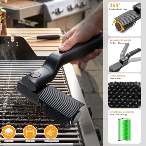 Electric Grill Brush, High Torque Rechargeable BBQ Grill Griddle - Image 7