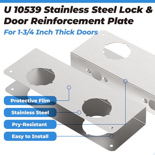 U 10539 Stainless Steel Lock and Door Reinforcement Plate - 1 - Image 6