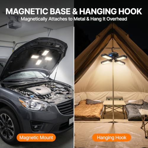 OGERY 2-Pack Rechargeable Camping Lights, Tripod Work Light - Image 7