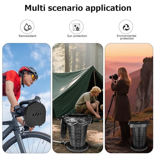 XXL 18.7" Portable Camping Toilet with Carring Handle - Image 6
