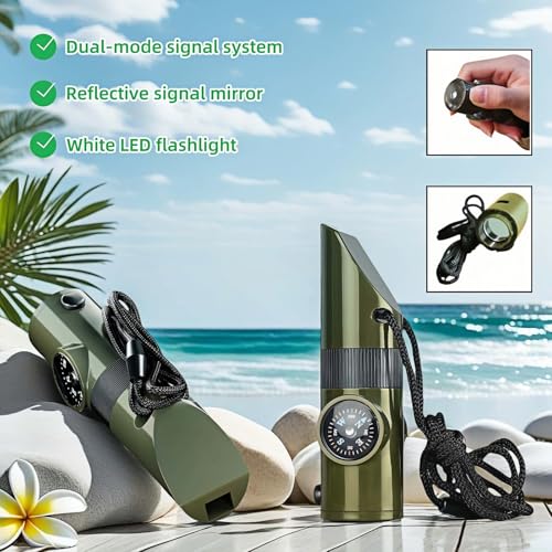 Emergency 7-in-1 Survival Whistle Kit:120dB Loud Safety - Image 3