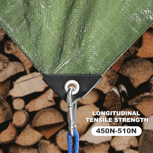 Tarps Waterproof 8x10 Feet, 2 Pack Heavy Duty Blue Tarp Cover 8 - Image 4