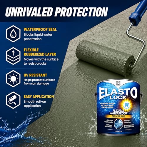 ElastoLock Waterproof Membrane Coating 1 Gallon, Exterior - Image 4