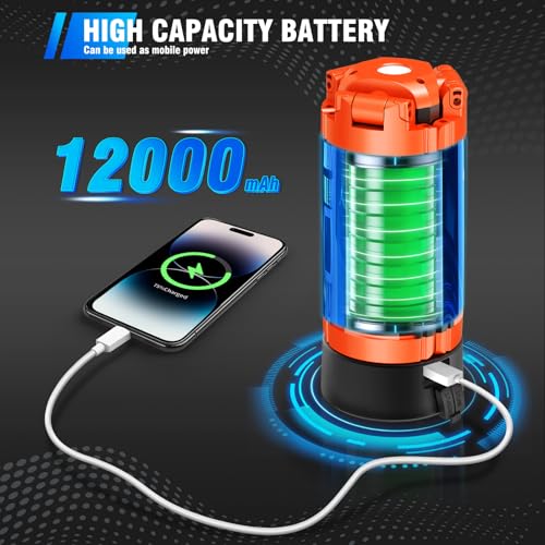 AKOFUN 12000mAh Camping Light with Stand, Portable | Travel Essentials - Image 4