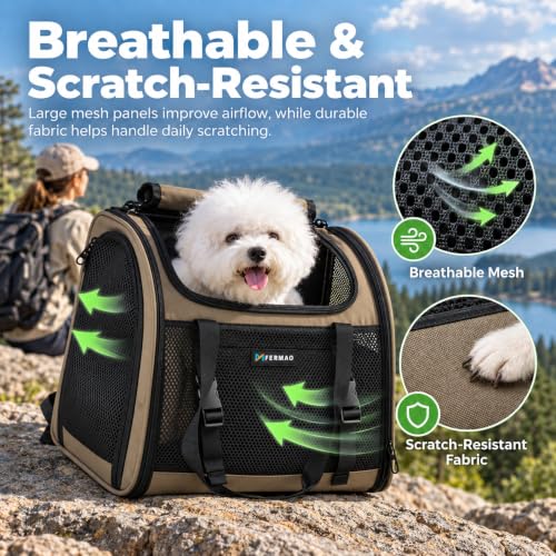 Dog Carrier Backpack for Small Dogs and Cats, Breathable - Image 3
