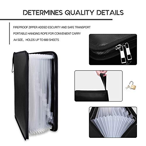 Fireproof Document Bag Fire & Water Resistant File Folder - Image 4