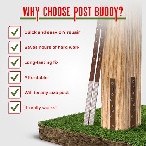 Pack of 4 Easy Fence Post Repair Kit (to Fix 2 Broken Wood - Image 5