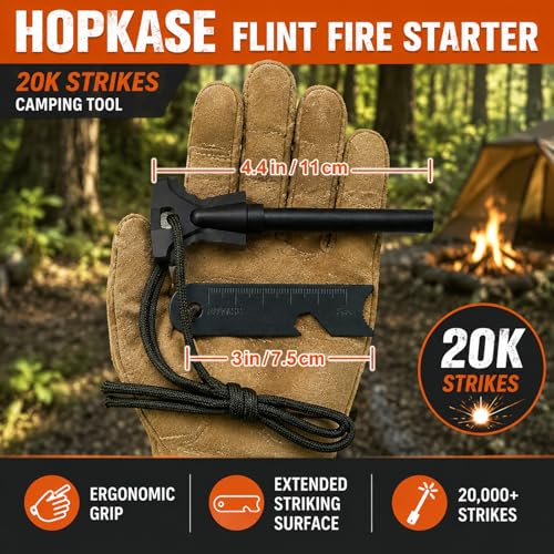 34PCS Fire Starter Survival Kit with 3 Ferro Rods & Striker - Image 3