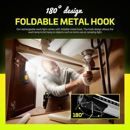 WARSUN Rechargeable COB LED Work Light-Magnetic Hands-Free - Image 6