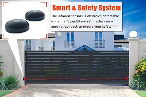 Blütezeit 1800lb Automatic Sliding Gate Opener, 370W Rack - Image 5