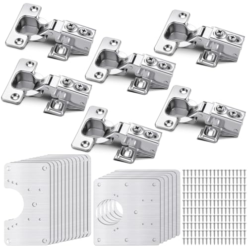 Zonon 18 Pcs Cabinet Hinge Repair Plate, Stainless Steel | Home Repair - Image 2