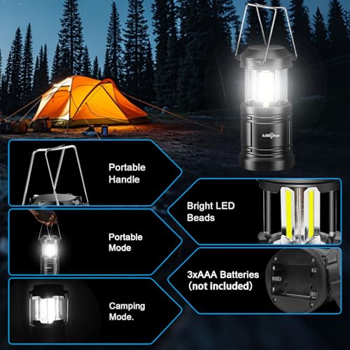 LED Camping Lantern, Battery Operated, 2 Pack - Image 5
