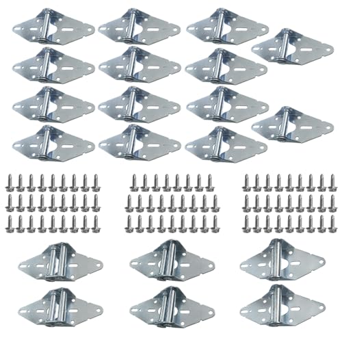 20 Pcs Garage Door Hinges Kits with Galvanized Finish Heavy Duty - Image 2