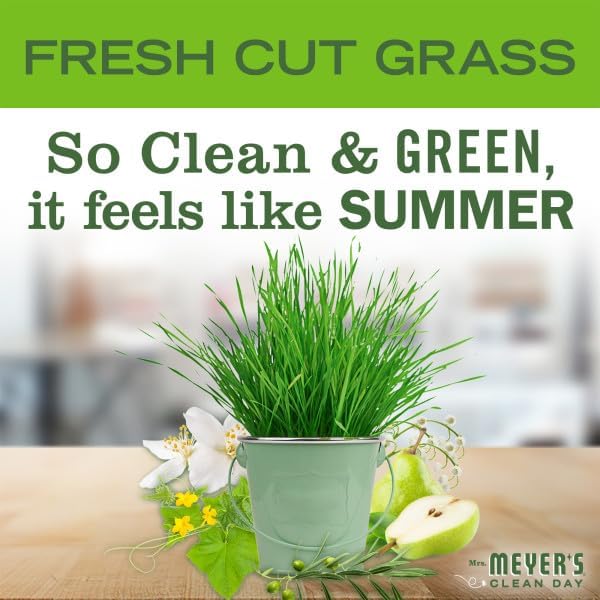 Mrs. MEYER'S CLEAN DAY Multi-Surface Everyday Cleaner, Fresh Cut Grass Scent, 16 Fl Oz (Pack of 6)