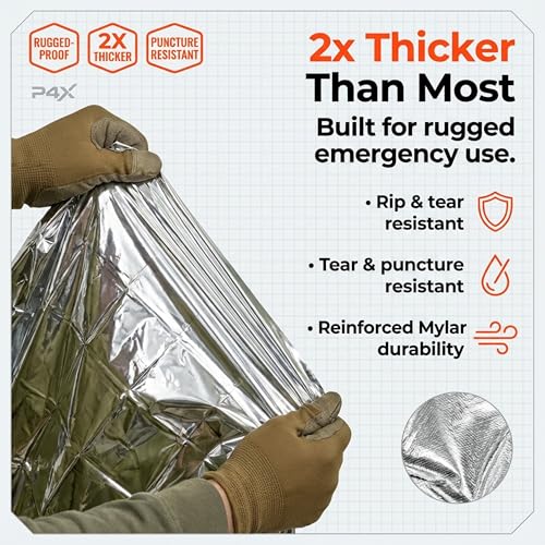 PREPARED4X Mylar Blankets 8 Pack - Waterproof Emergency Blanket - Image 4