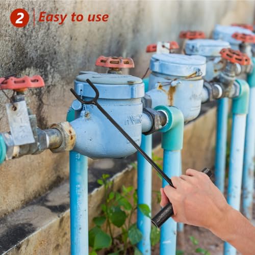 PRETYZOOM 12-Inch Two-Prong Sprinkler Valve Key, 5.5-Inch - Image 3