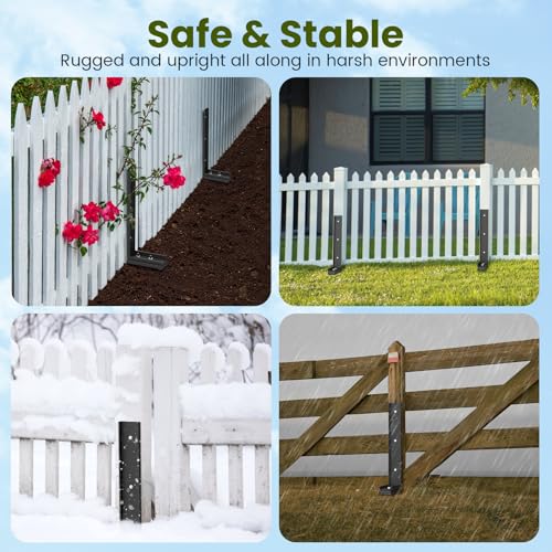 Housolution Fence Post Repair Kit,Separated Fence Post Anchor - Image 7