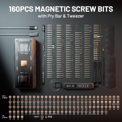 EZARC Electric Screwdriver Set, 181 in 1 Cordless Screwdriver - Image 4