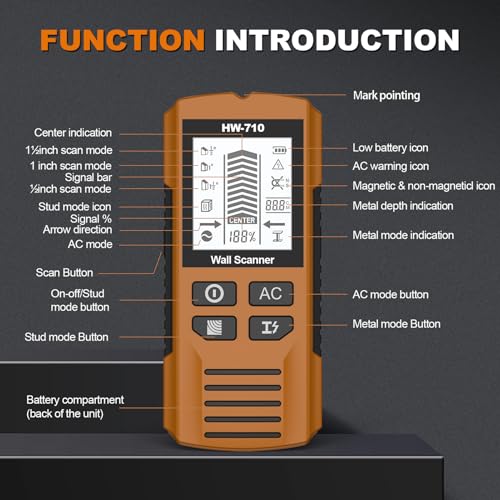 Shkalacar Digital Wall Scanner Stud Finder Metal Detector - Image 8