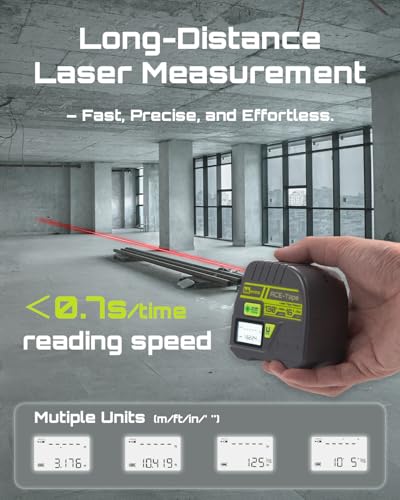 Laser Tape Measure 2-in-1, Inkerma 130Ft Laser Measurement - Image 5